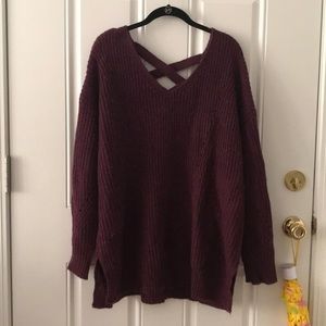 Cross cross back sweater